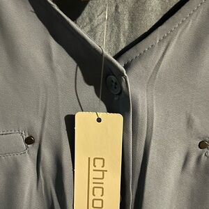 Chico's Woman Blue Shirt